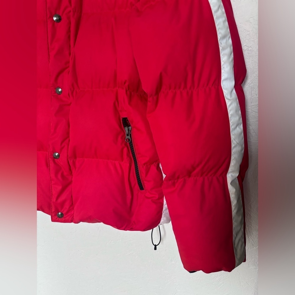 Polo Ralph Lauren RL Britain Snow Ski Cup IV Red White Stripe Down Puffer Jacket - Picture 8 of 15